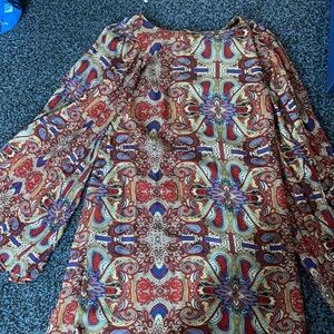 bell sleeve mini dress